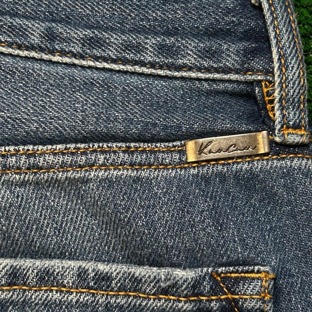 KanCan Denim Shorts High Waisted Cuffed Hem Medium Wash Blue Size 3 / 25 - Picture 6 of 9